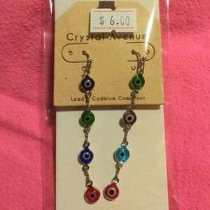 Evil eye earrings